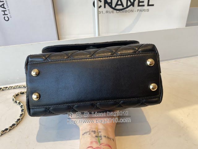 Chanel女包 香奈兒專櫃最新款彩虹手柄口蓋包 Chanel經典款女士手提包 2215  djc4086